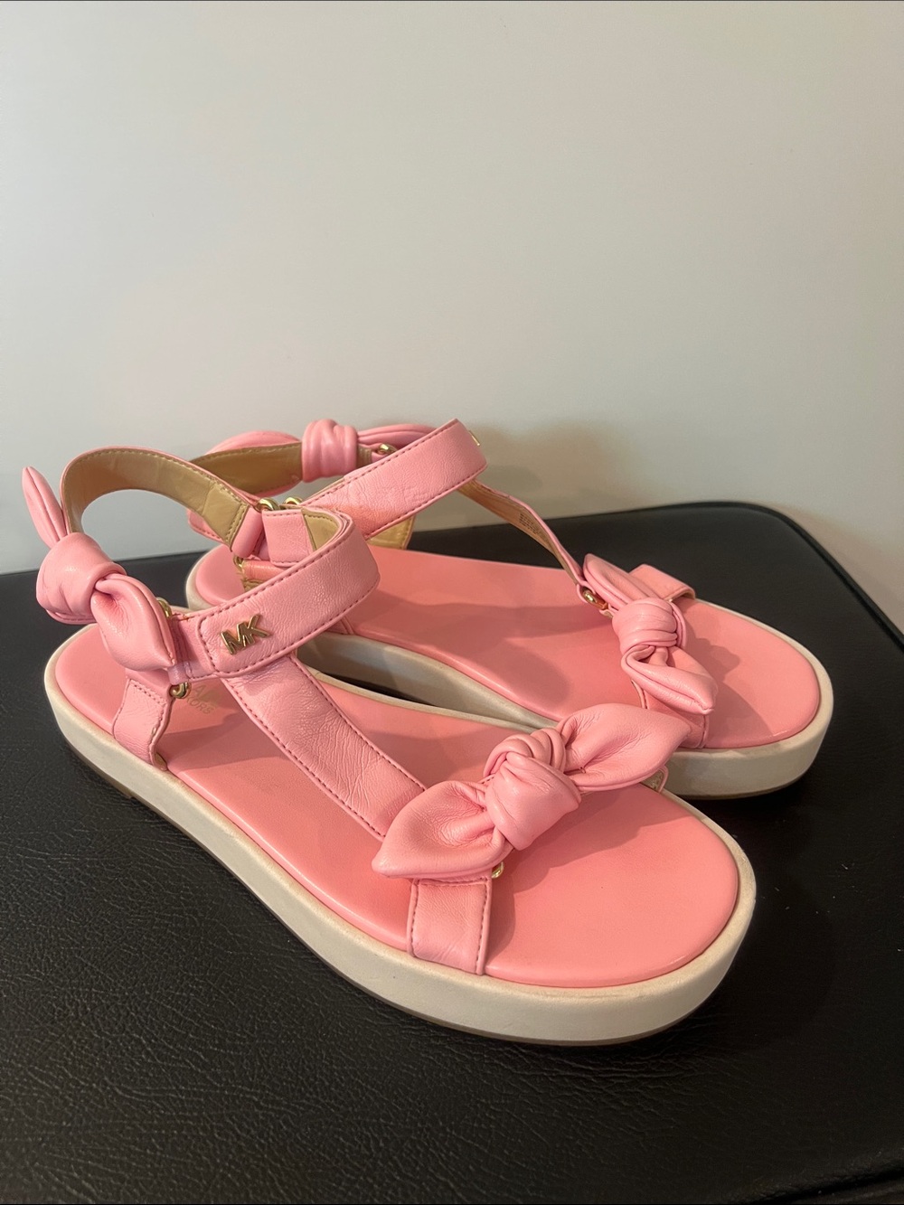 Michael Kors Pink Knot Strap Girls' Sandals